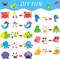 27 Sets Summer Under The Sea Craft Kits Kids DIY Ocean Sea Animal Craft Preschool Art Craft Project, Make Your Own Ocean Animal Bulk Set for Home Classroom Day-Care Game Activities